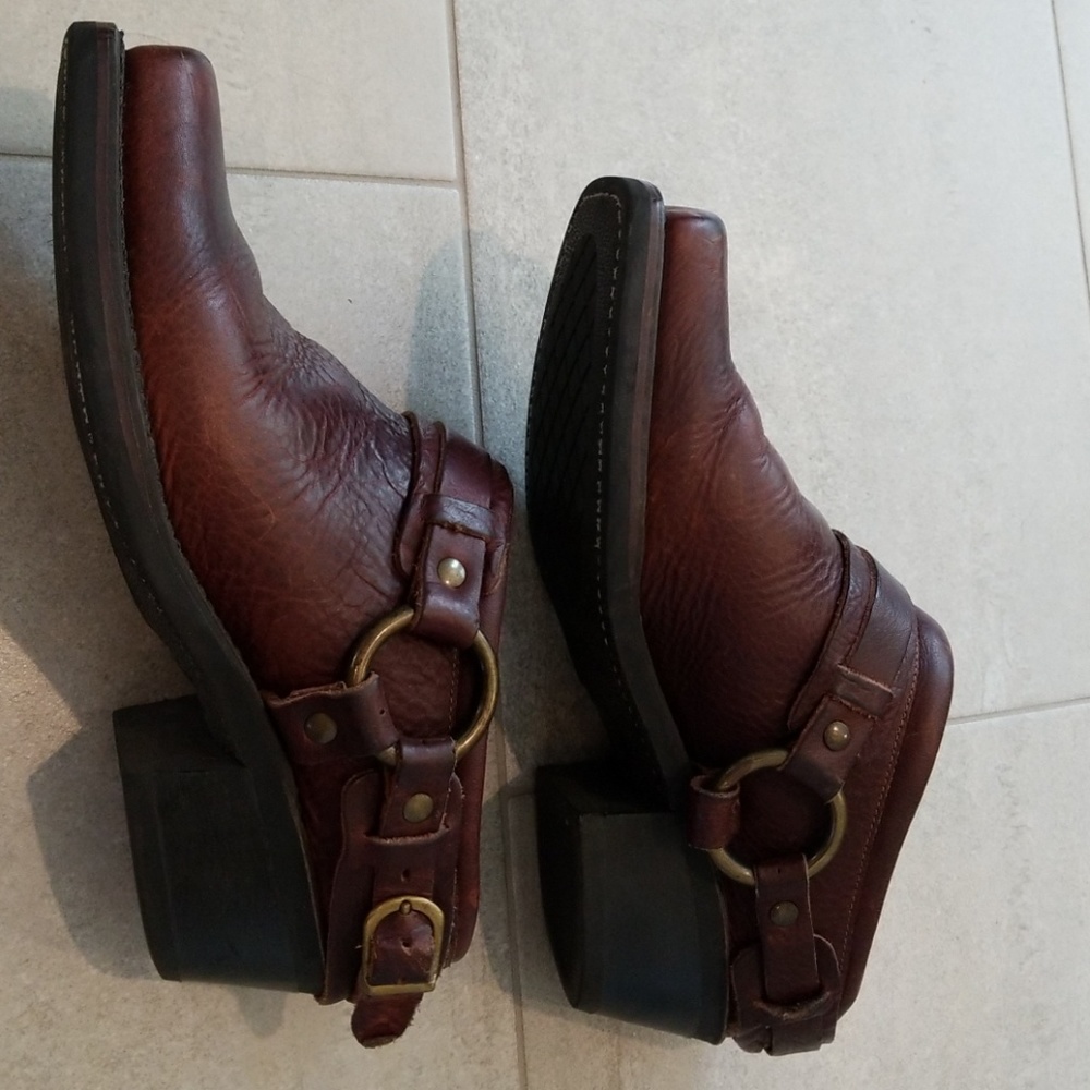Frye Belted Harness slip on bootie